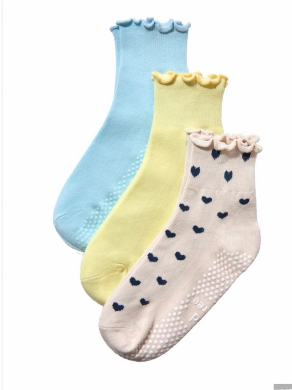 ❗️Pilates Ruffled Print Socks Pack of 3!